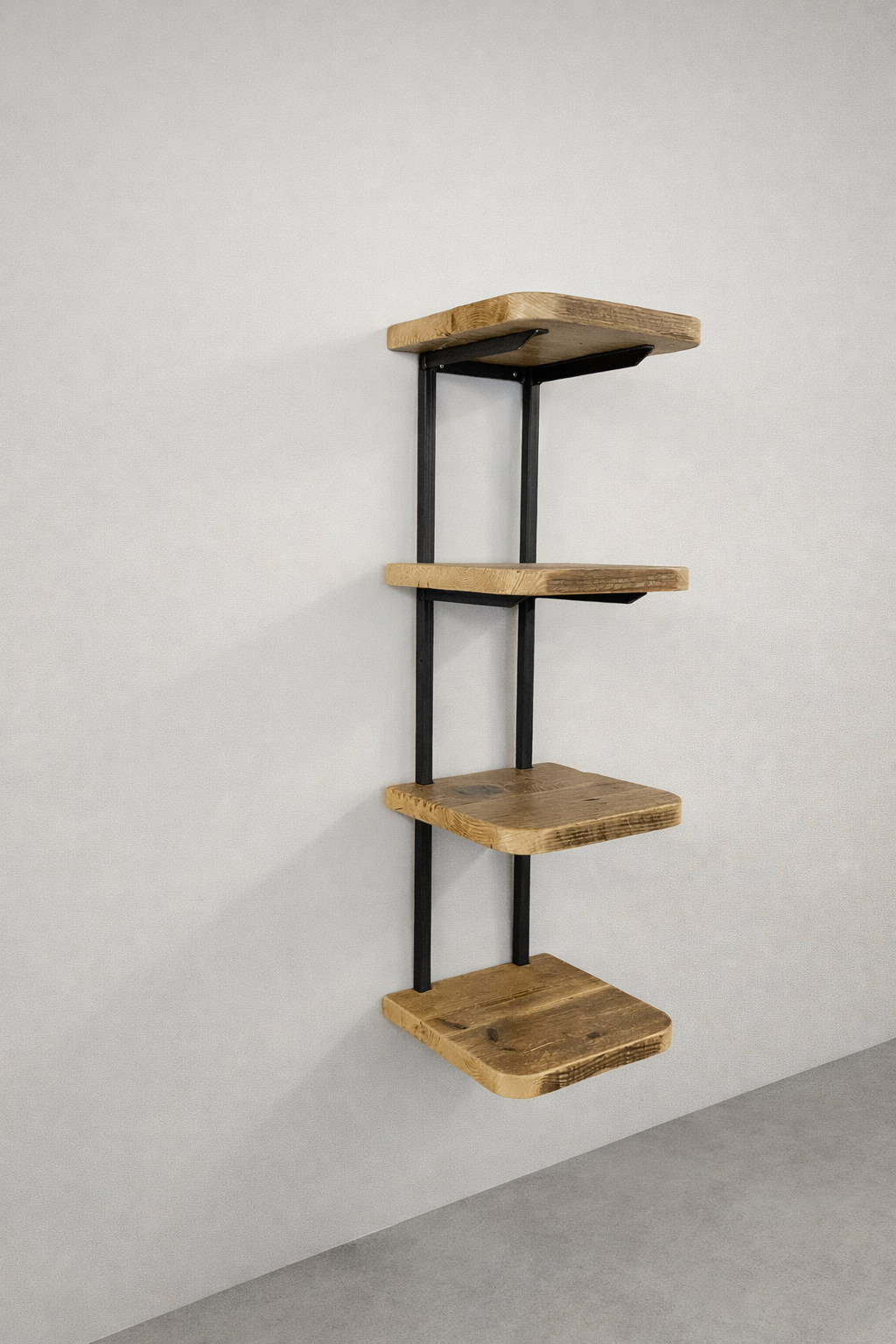 Handgefertigtes Wandregal aus Altholz & Stahl | Industrial Loft Design – Bild 12