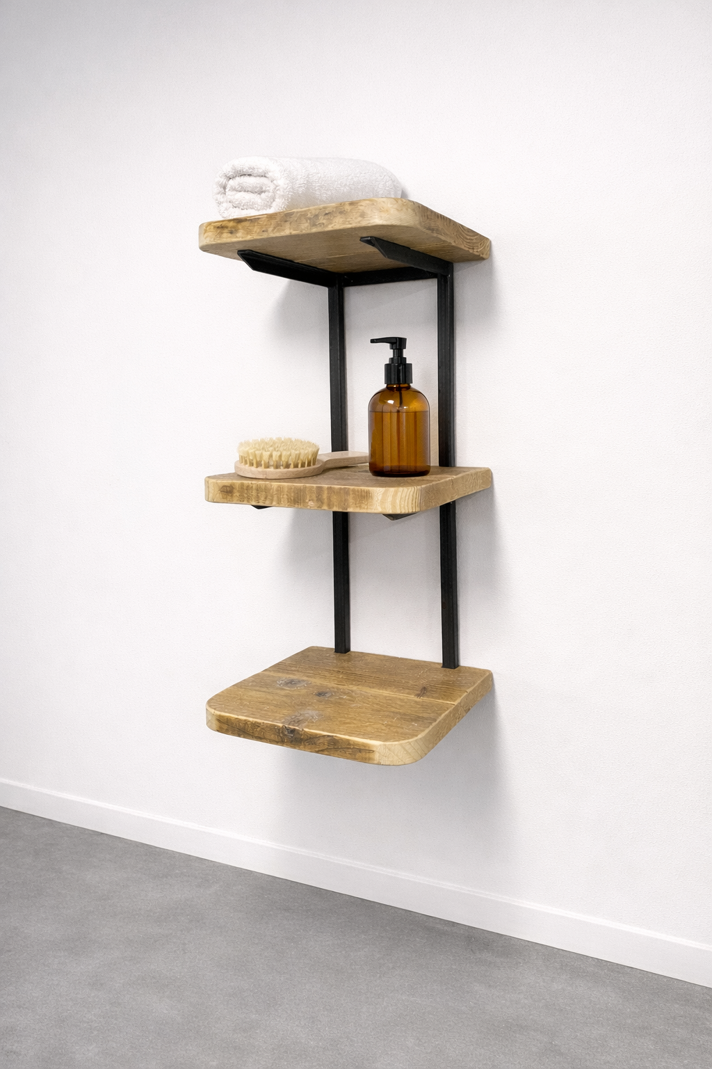 Handgefertigtes Wandregal aus Altholz & Stahl | Industrial Loft Design – Bild 15