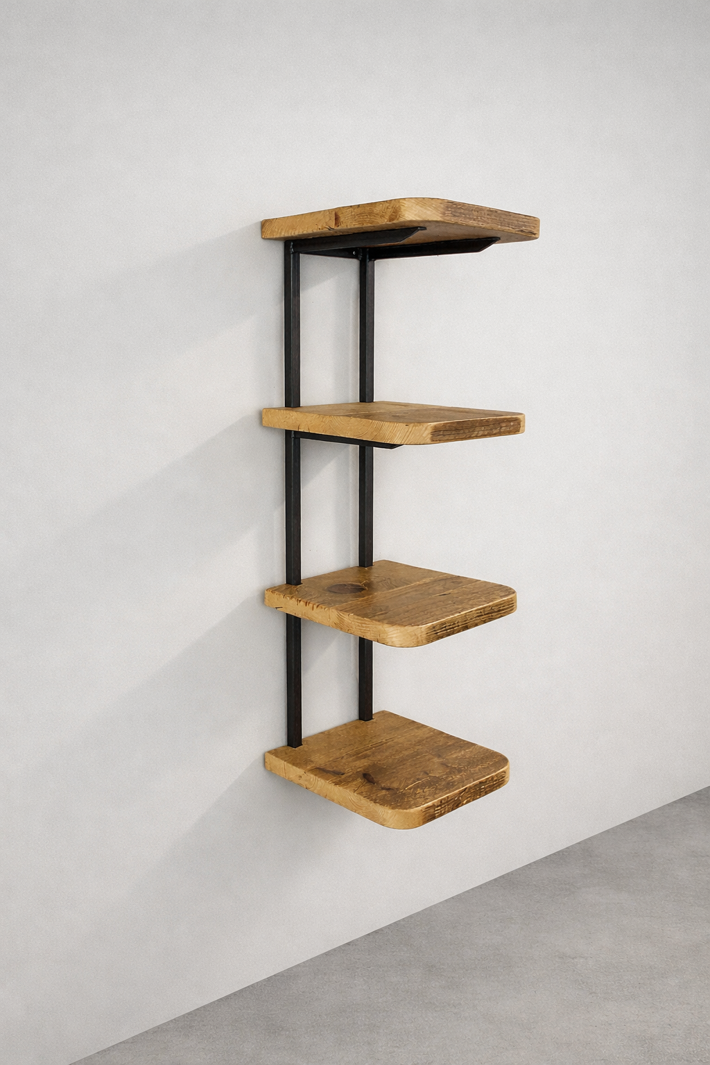 Handgefertigtes Wandregal aus Altholz & Stahl | Industrial Loft Design – Bild 17