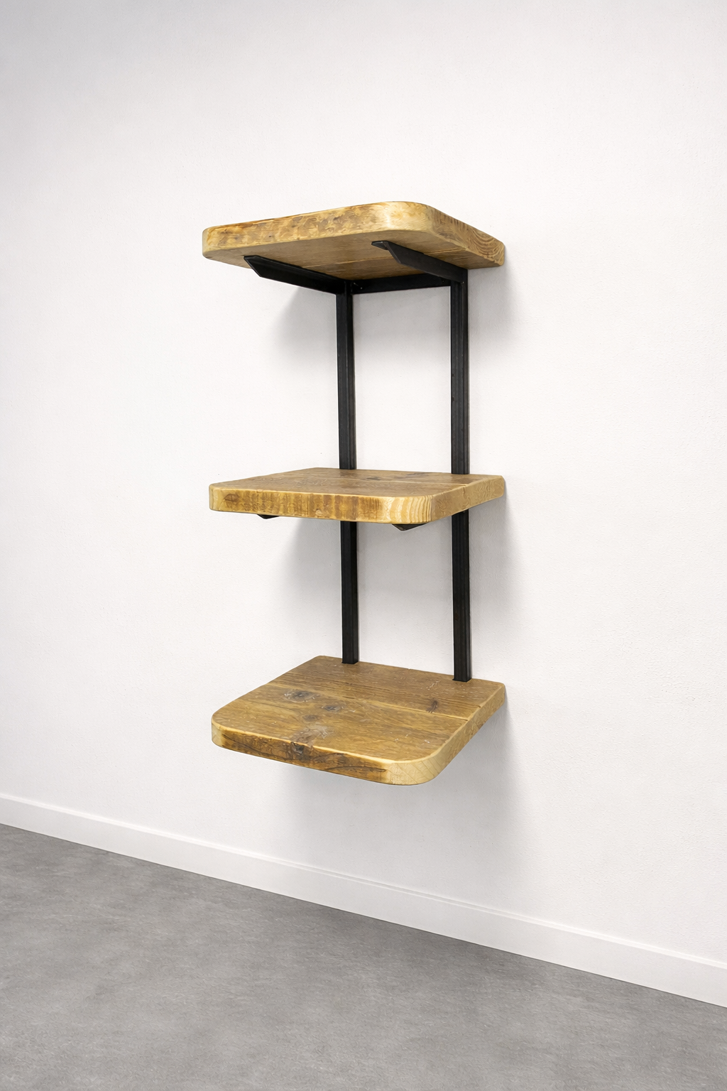 Handgefertigtes Wandregal aus Altholz & Stahl | Industrial Loft Design – Bild 5