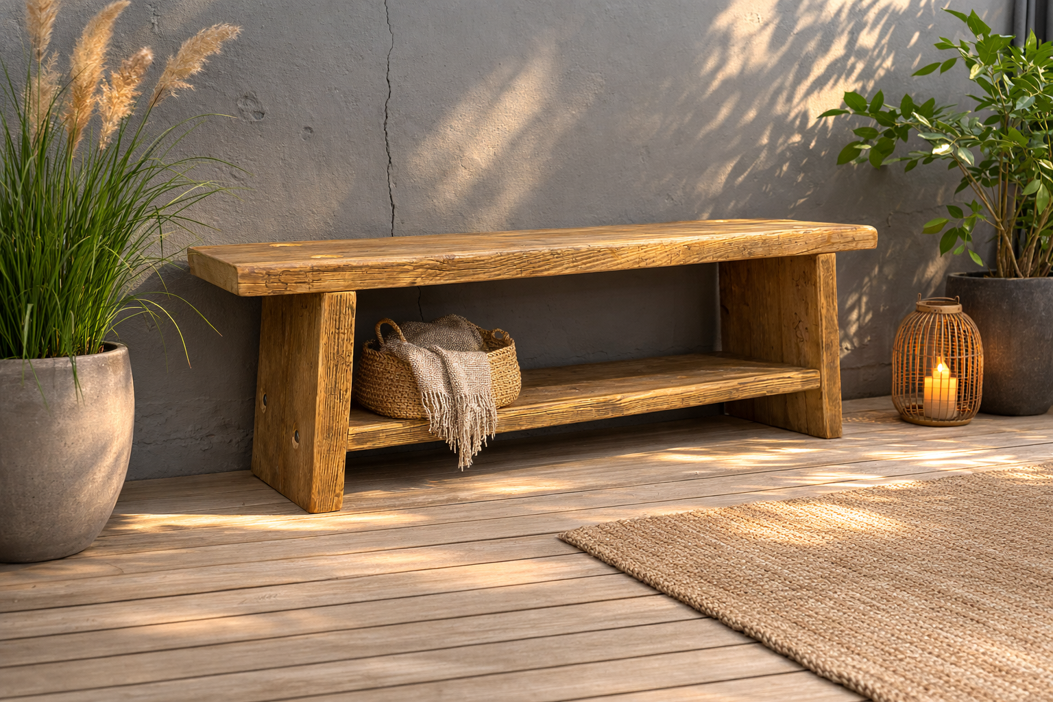 Gartenbank Pay Sitzbank aus Altholz | Massiv & Handgemacht