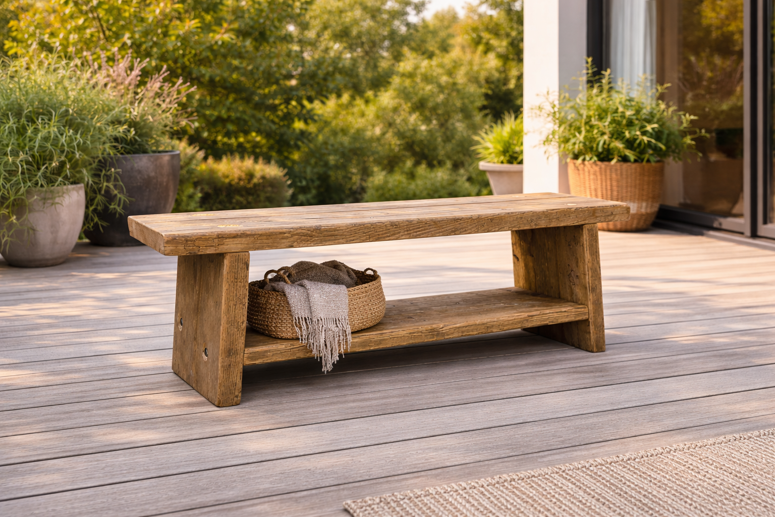 Gartenbank Pay Sitzbank aus Altholz | Massiv & Handgemacht – Bild 3